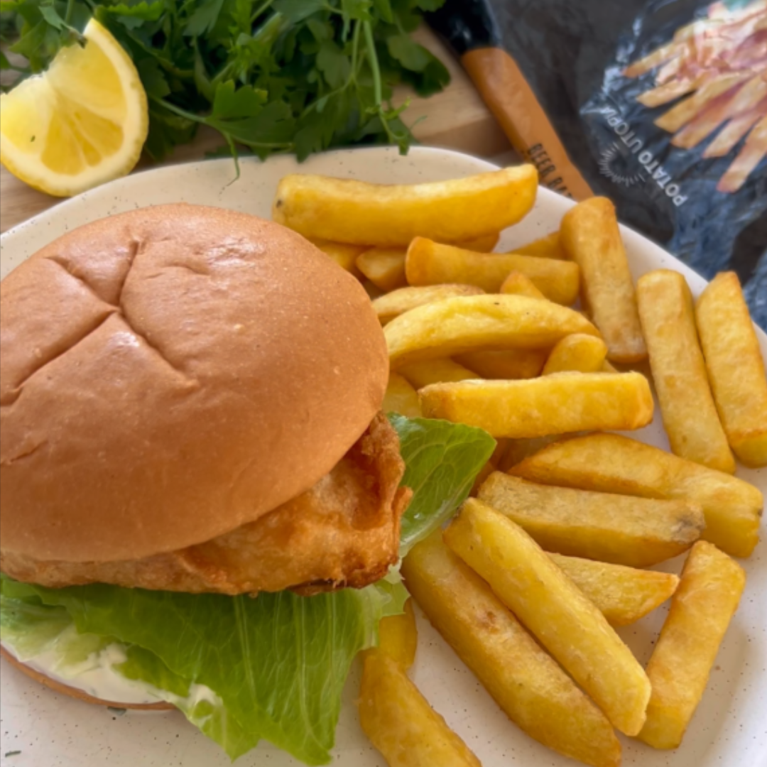 Beer battered Fish Burger & Fries