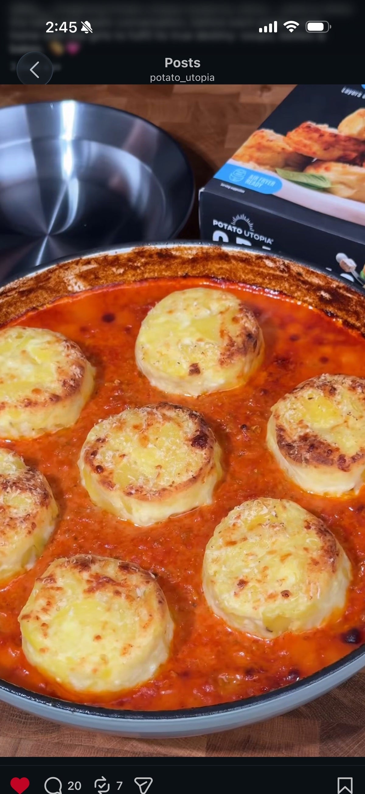 Creamy Bolognese potato gratin bake