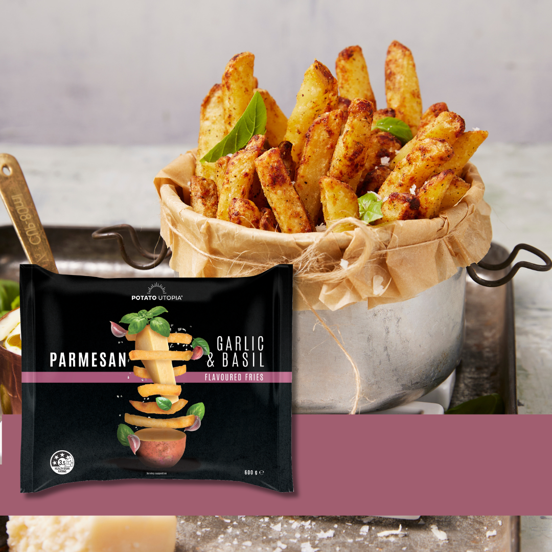 Parmesan, Garlic & Basil Fries